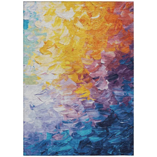 Braearis Gold Washable Indoor - Outdoor Rug - LOOMLAN - LOOMLAN Rugs - Outdoor Rugs