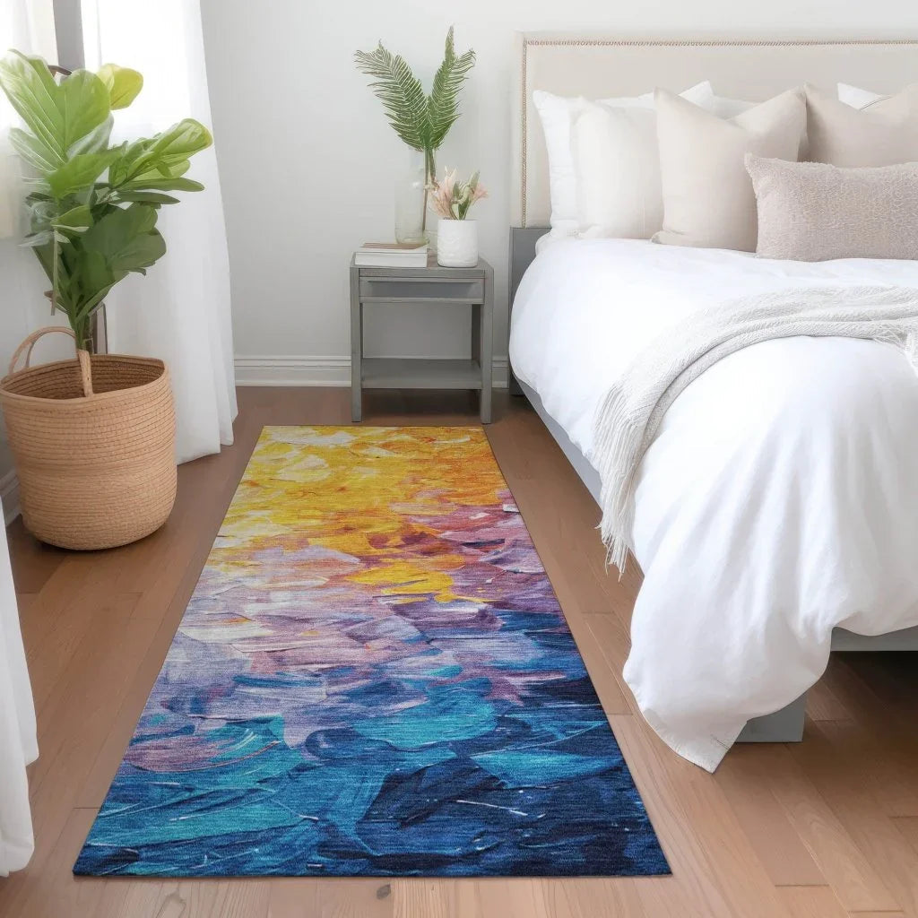 Braearis Gold Washable Indoor - Outdoor Rug - LOOMLAN - LOOMLAN Rugs - Outdoor Rugs