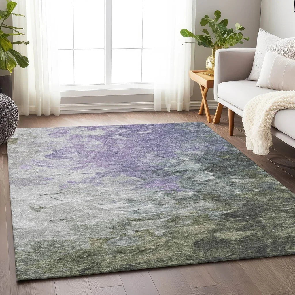 Braearis Lavender Washable Indoor - Outdoor Rug - LOOMLAN - LOOMLAN Rugs - Outdoor Rugs