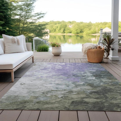 Braearis Lavender Washable Indoor - Outdoor Rug - LOOMLAN - LOOMLAN Rugs - Outdoor Rugs