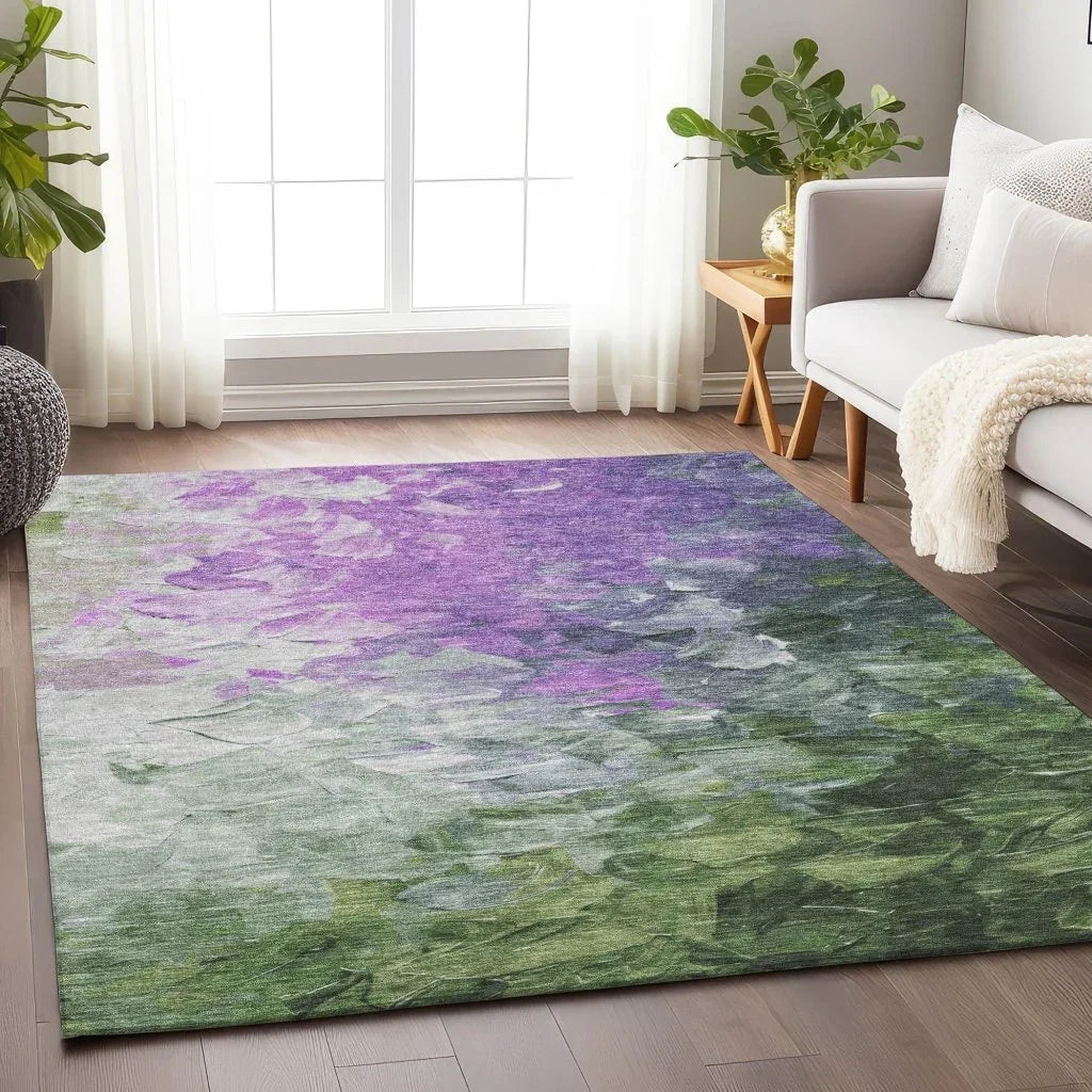 Braearis Purple Washable Indoor - Outdoor Rug - LOOMLAN - LOOMLAN Rugs - Outdoor Rugs