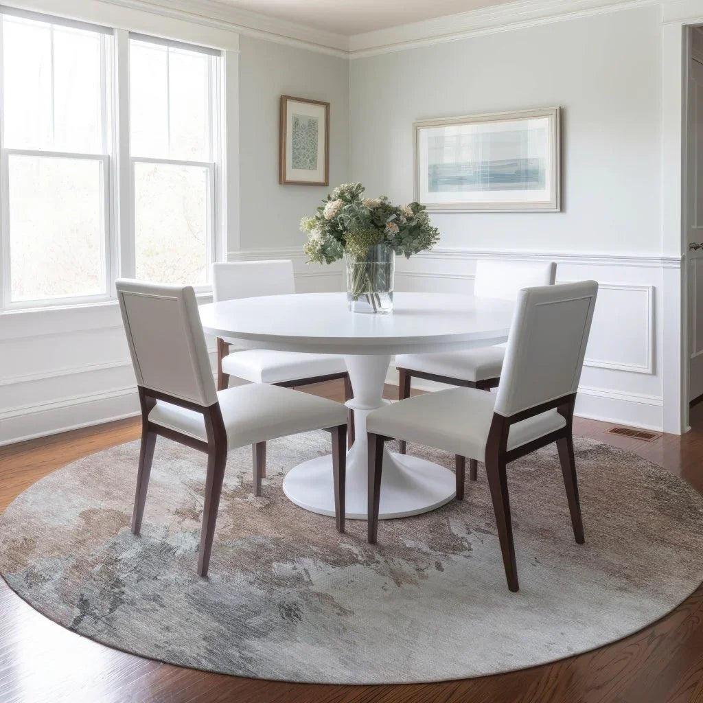 Braeas Brown Washable Indoor - Outdoor Rug - LOOMLAN - LOOMLAN Rugs - Outdoor Rugs