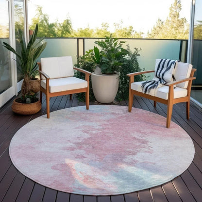Braeas Pink Washable Indoor - Outdoor Rug - LOOMLAN - LOOMLAN Rugs - Outdoor Rugs