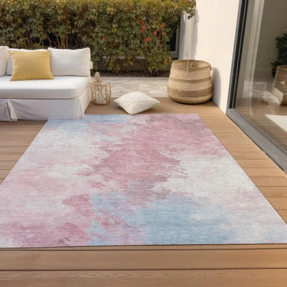 Braeas Pink Washable Indoor - Outdoor Rug - LOOMLAN - LOOMLAN Rugs - Outdoor Rugs