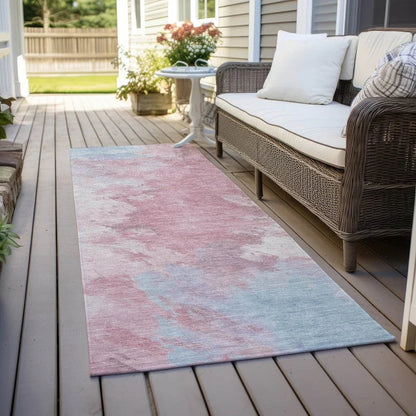 Braeas Pink Washable Indoor - Outdoor Rug - LOOMLAN - LOOMLAN Rugs - Outdoor Rugs