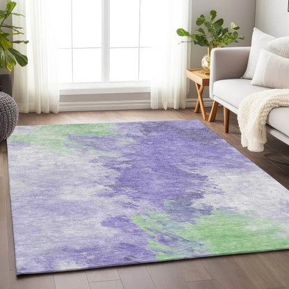 Braeas Purple Washable Indoor - Outdoor Rug - LOOMLAN - LOOMLAN Rugs - Outdoor Rugs