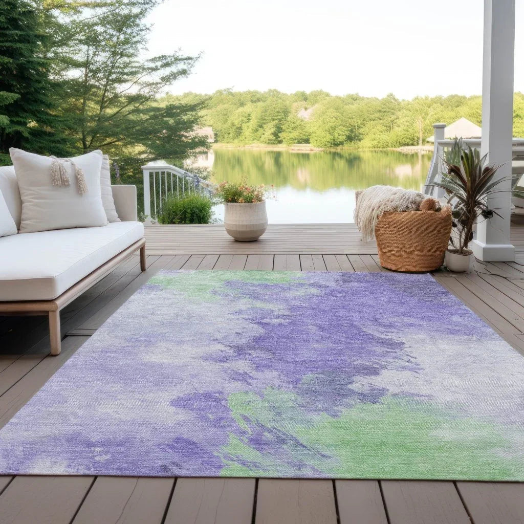 Braeas Purple Washable Indoor - Outdoor Rug - LOOMLAN - LOOMLAN Rugs - Outdoor Rugs