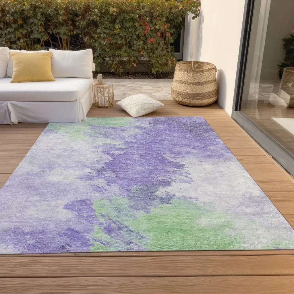 Braeas Purple Washable Indoor - Outdoor Rug - LOOMLAN - LOOMLAN Rugs - Outdoor Rugs