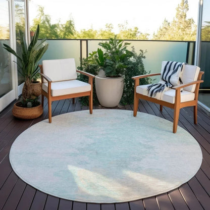 Braeas Seafoam Washable Indoor - Outdoor Rug - LOOMLAN - LOOMLAN Rugs - Outdoor Rugs