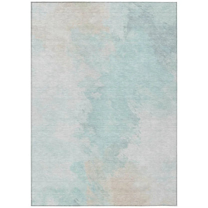 Braeas Seafoam Washable Indoor - Outdoor Rug - LOOMLAN - LOOMLAN Rugs - Outdoor Rugs