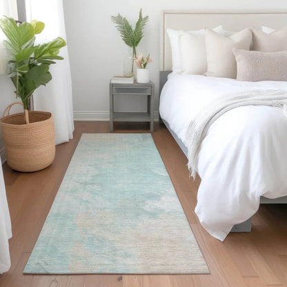 Braeas Seafoam Washable Indoor - Outdoor Rug - LOOMLAN - LOOMLAN Rugs - Outdoor Rugs