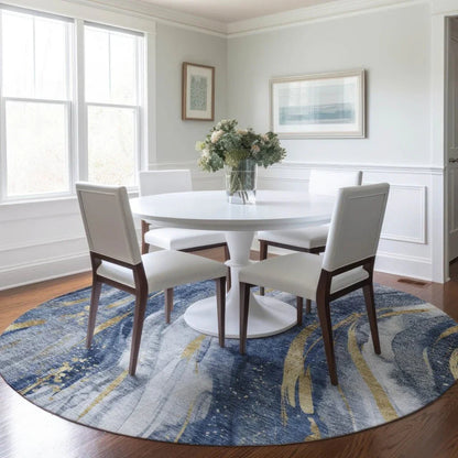 Braeon Blue Washable Indoor - Outdoor Rug - LOOMLAN - LOOMLAN Rugs - Outdoor Rugs