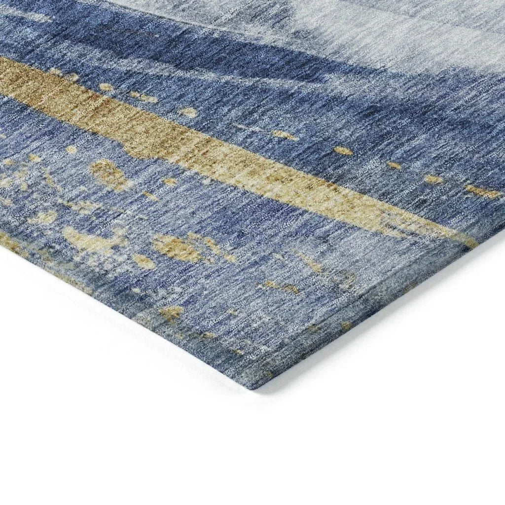 Braeon Blue Washable Indoor - Outdoor Rug - LOOMLAN - LOOMLAN Rugs - Outdoor Rugs