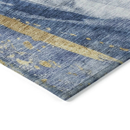 Braeon Blue Washable Indoor - Outdoor Rug - LOOMLAN - LOOMLAN Rugs - Outdoor Rugs