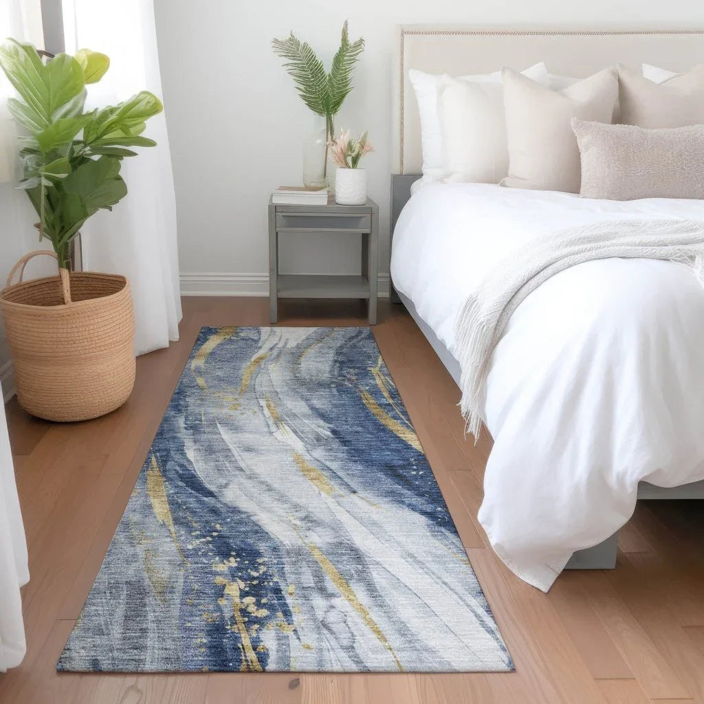 Braeon Blue Washable Indoor - Outdoor Rug - LOOMLAN - LOOMLAN Rugs - Outdoor Rugs