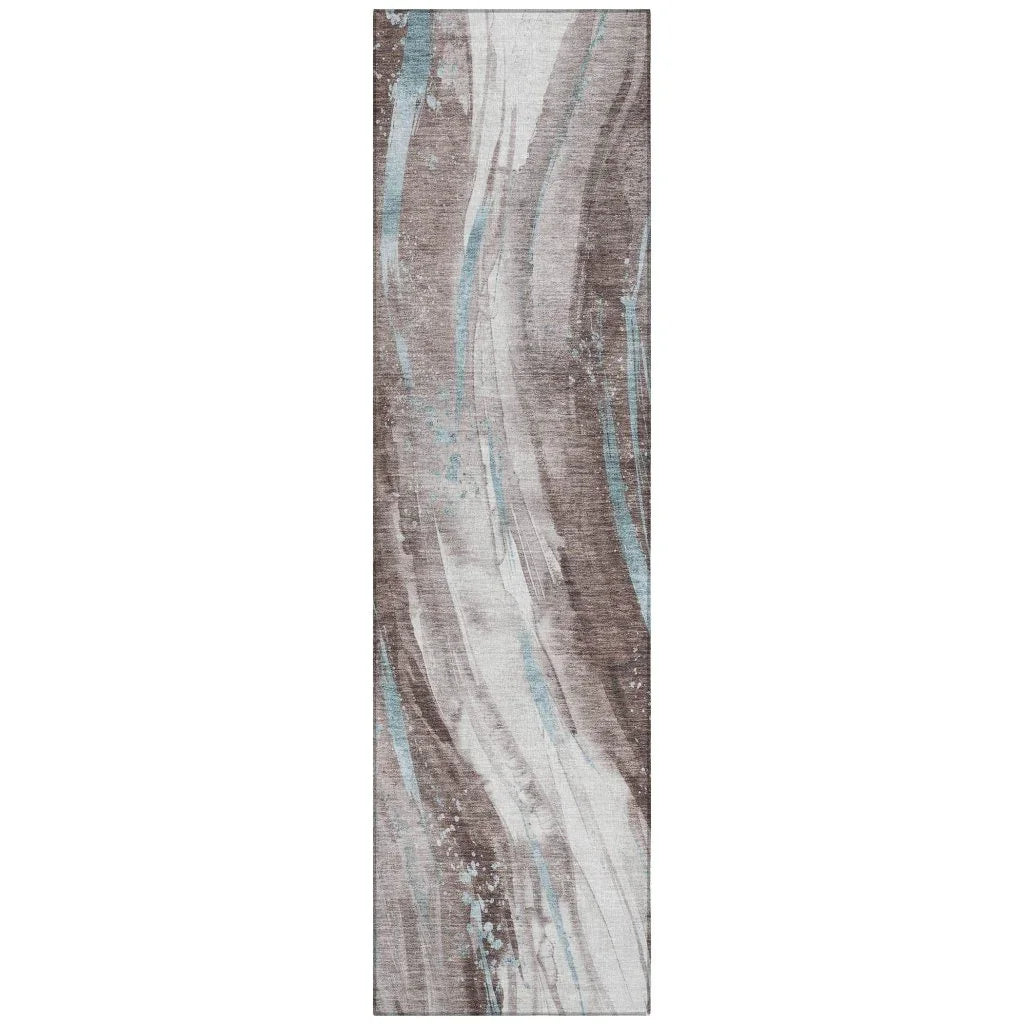 Braeon Brown Washable Indoor - Outdoor Rug - LOOMLAN - LOOMLAN Rugs - Outdoor Rugs