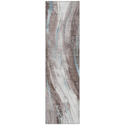 Braeon Brown Washable Indoor - Outdoor Rug - LOOMLAN - LOOMLAN Rugs - Outdoor Rugs