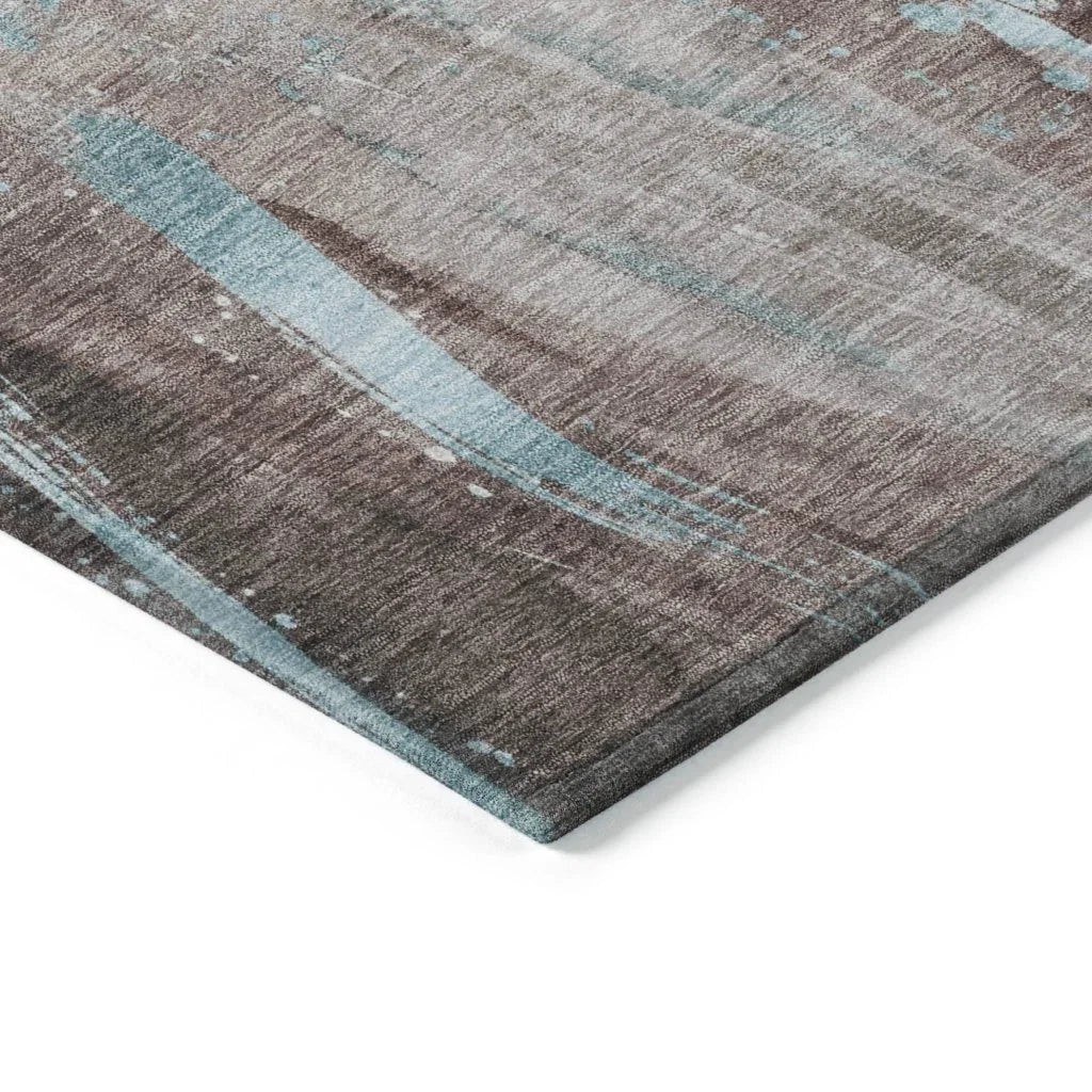 Braeon Brown Washable Indoor - Outdoor Rug - LOOMLAN - LOOMLAN Rugs - Outdoor Rugs