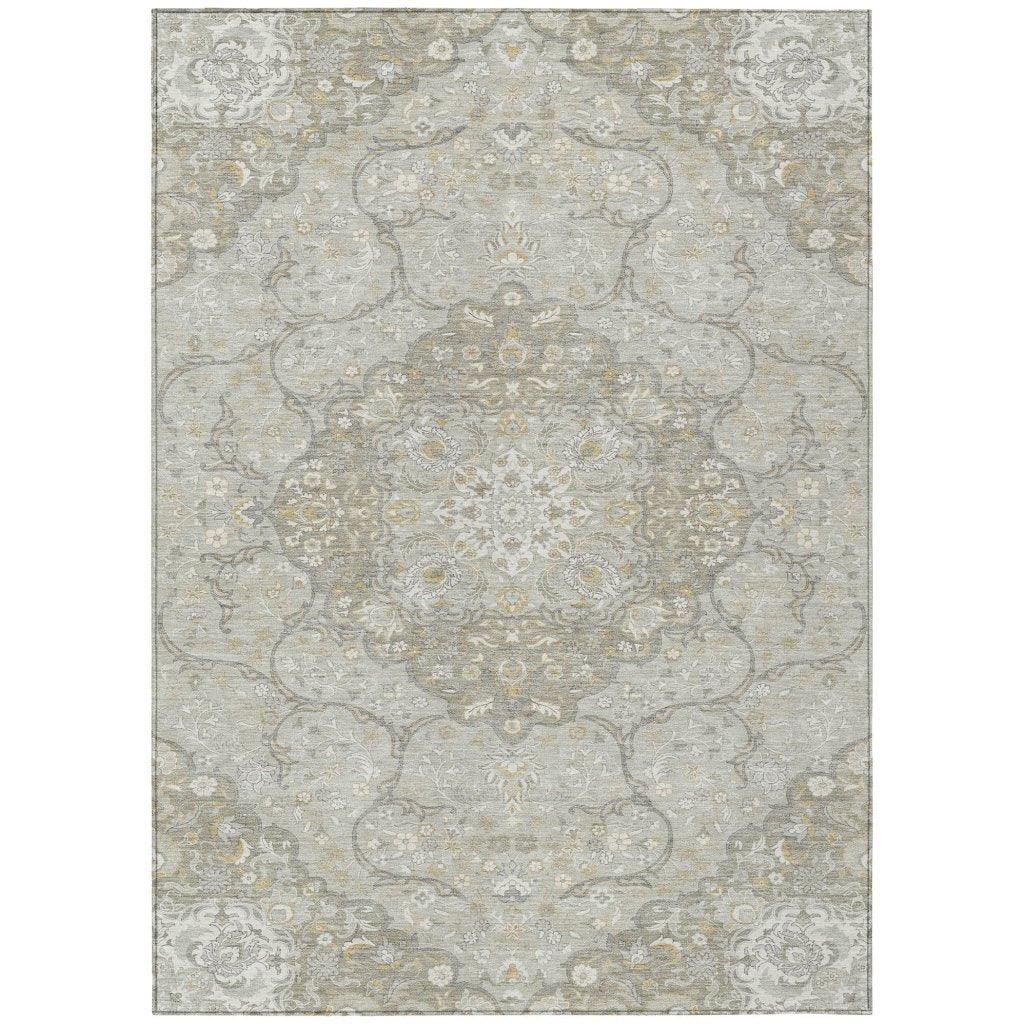 Braeor Brown Washable Indoor - Outdoor Rug - LOOMLAN - LOOMLAN Rugs - Outdoor Rugs