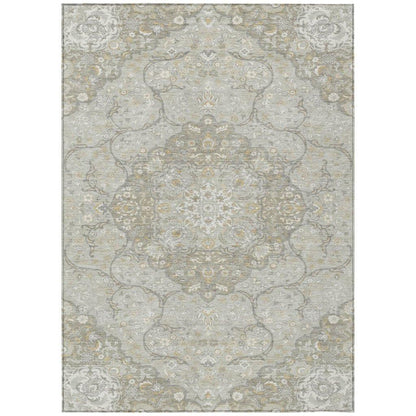 Braeor Brown Washable Indoor - Outdoor Rug - LOOMLAN - LOOMLAN Rugs - Outdoor Rugs
