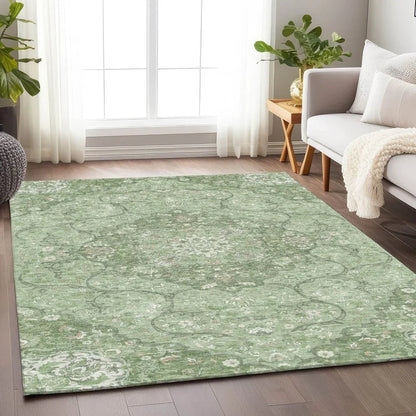 Braeor Green Washable Indoor - Outdoor Rug - LOOMLAN - LOOMLAN Rugs - Outdoor Rugs