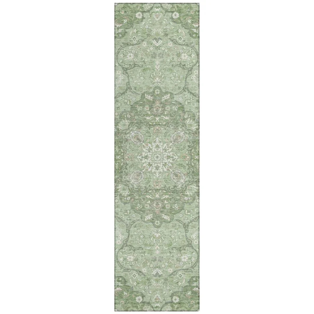 Braeor Green Washable Indoor - Outdoor Rug - LOOMLAN - LOOMLAN Rugs - Outdoor Rugs