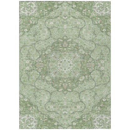Braeor Green Washable Indoor - Outdoor Rug - LOOMLAN - LOOMLAN Rugs - Outdoor Rugs