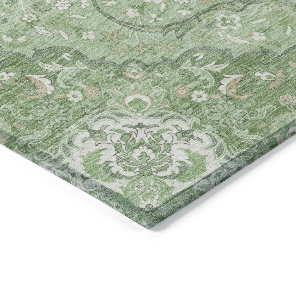 Braeor Green Washable Indoor - Outdoor Rug - LOOMLAN - LOOMLAN Rugs - Outdoor Rugs