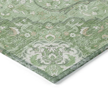 Braeor Green Washable Indoor - Outdoor Rug - LOOMLAN - LOOMLAN Rugs - Outdoor Rugs