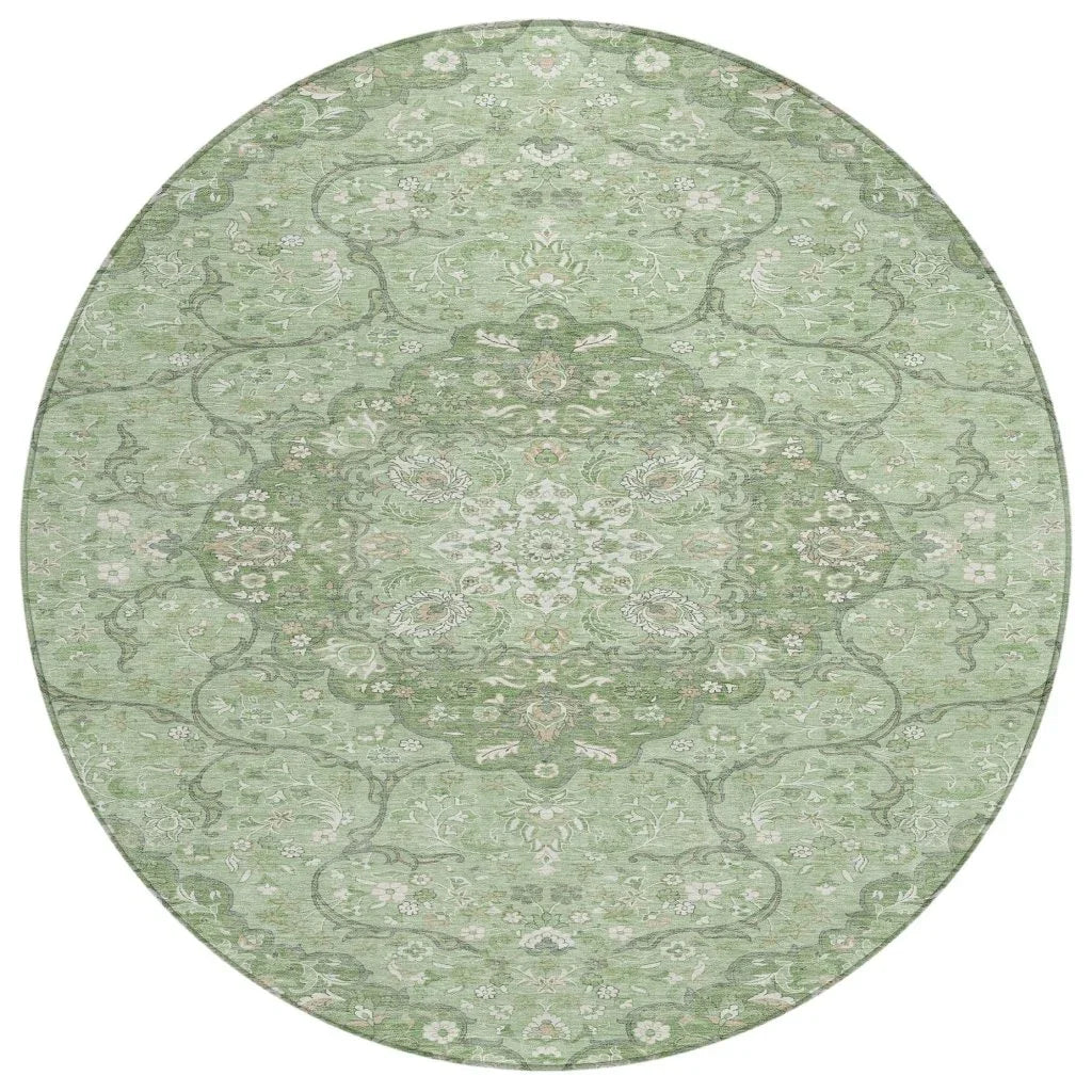 Braeor Green Washable Indoor - Outdoor Rug - LOOMLAN - LOOMLAN Rugs - Outdoor Rugs