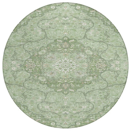 Braeor Green Washable Indoor - Outdoor Rug - LOOMLAN - LOOMLAN Rugs - Outdoor Rugs