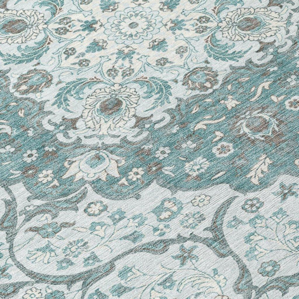 Braeor Teal Washable Indoor - Outdoor Rug - LOOMLAN - LOOMLAN Rugs - Outdoor Rugs