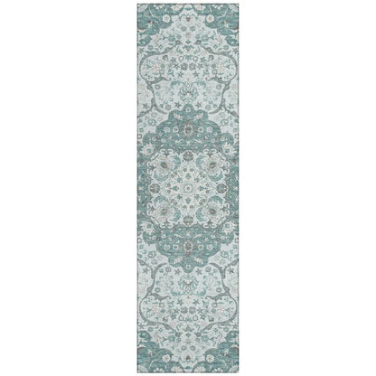 Braeor Teal Washable Indoor - Outdoor Rug - LOOMLAN - LOOMLAN Rugs - Outdoor Rugs
