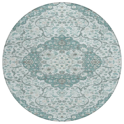 Braeor Teal Washable Indoor - Outdoor Rug - LOOMLAN - LOOMLAN Rugs - Outdoor Rugs