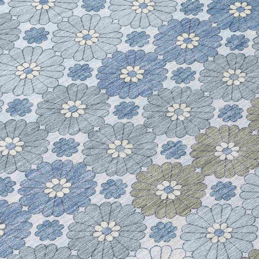 Braeyn Blue Washable Indoor - Outdoor Rug - LOOMLAN - LOOMLAN Rugs - Outdoor Rugs