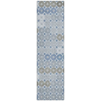 Braeyn Blue Washable Indoor - Outdoor Rug - LOOMLAN - LOOMLAN Rugs - Outdoor Rugs