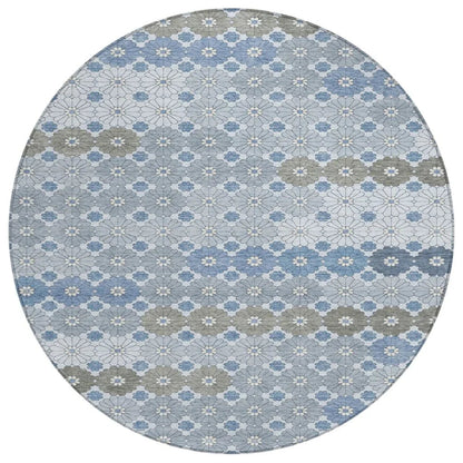 Braeyn Blue Washable Indoor - Outdoor Rug - LOOMLAN - LOOMLAN Rugs - Outdoor Rugs