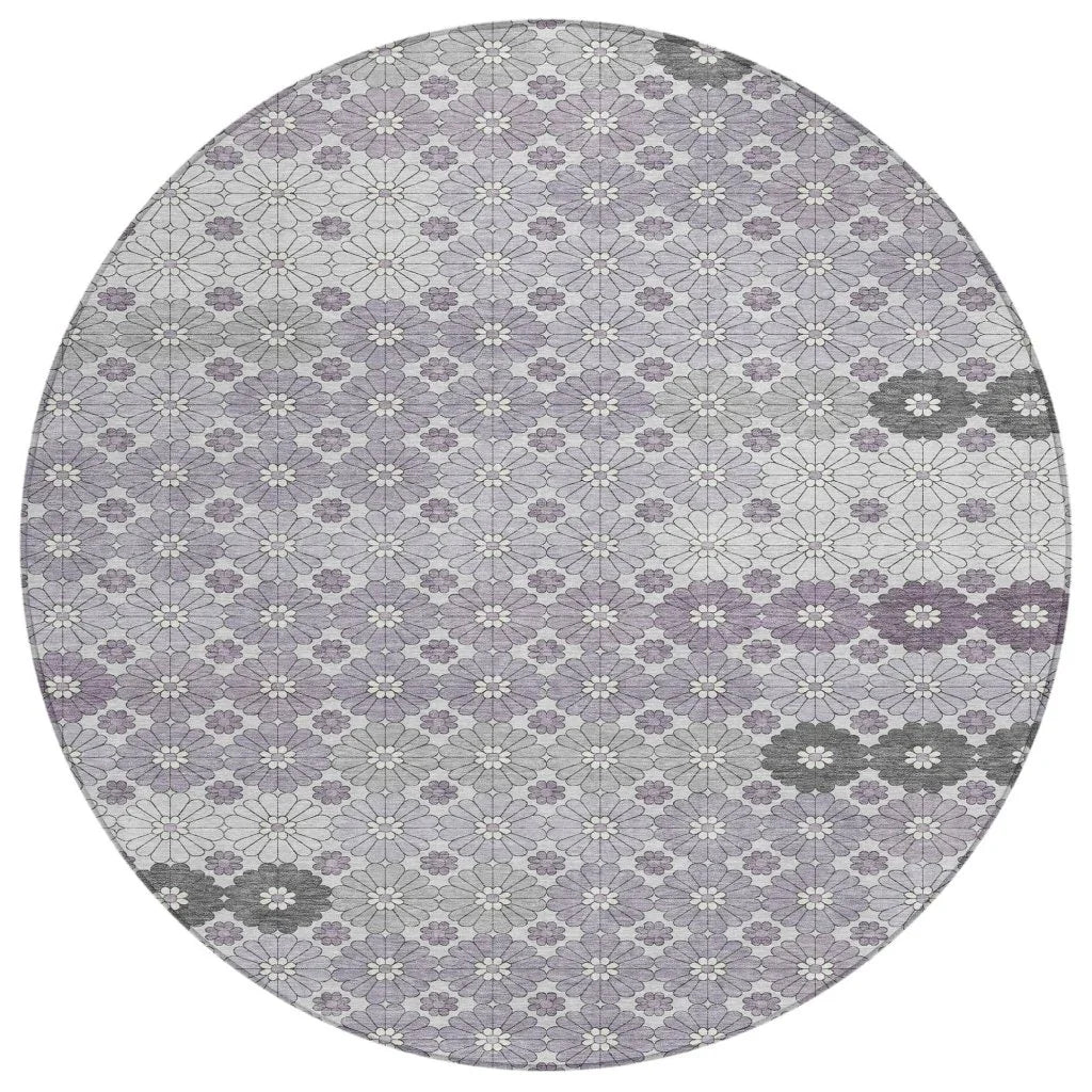 Braeyn Purple Washable Indoor - Outdoor Rug - LOOMLAN - LOOMLAN Rugs - Outdoor Rugs