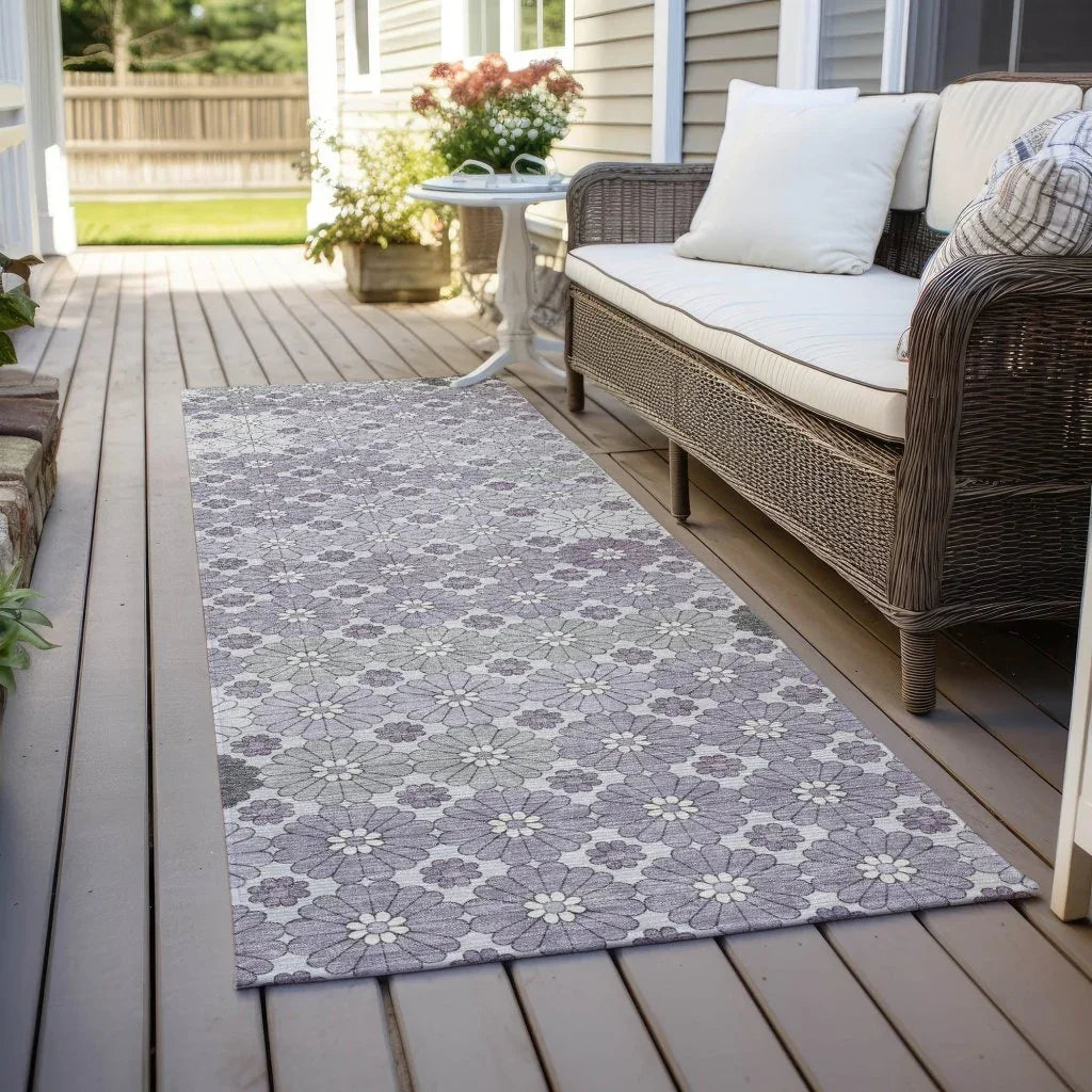 Braeyn Purple Washable Indoor - Outdoor Rug - LOOMLAN - LOOMLAN Rugs - Outdoor Rugs