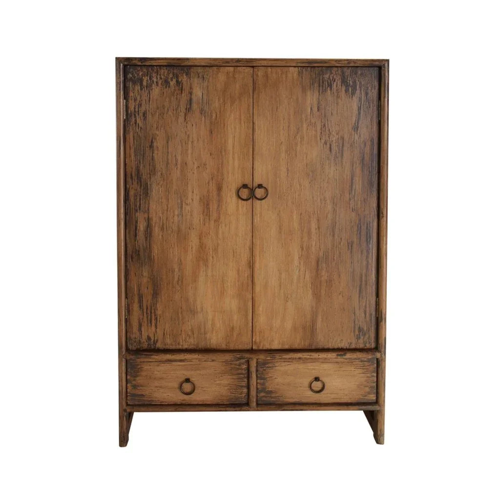 Braham Wooden Brown Armoire - LOOMLAN - Peninsula Home - Bookcases