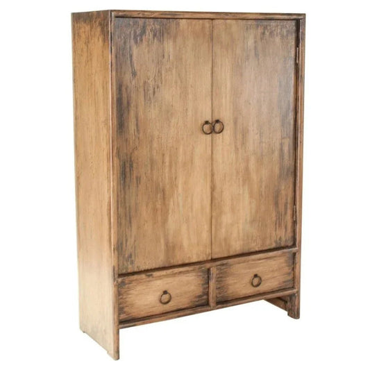 Braham Wooden Brown Armoire - LOOMLAN - Peninsula Home - Bookcases