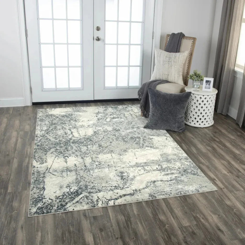 Brai Abstract Gray Kitchen Hallway Runner Rug - LOOMLAN - LOOMLAN - Area Rugs