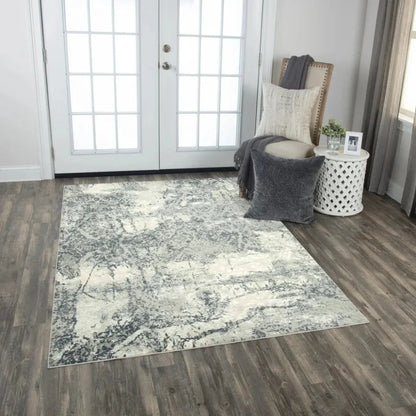Brai Abstract Gray Kitchen Hallway Runner Rug - LOOMLAN - LOOMLAN - Area Rugs
