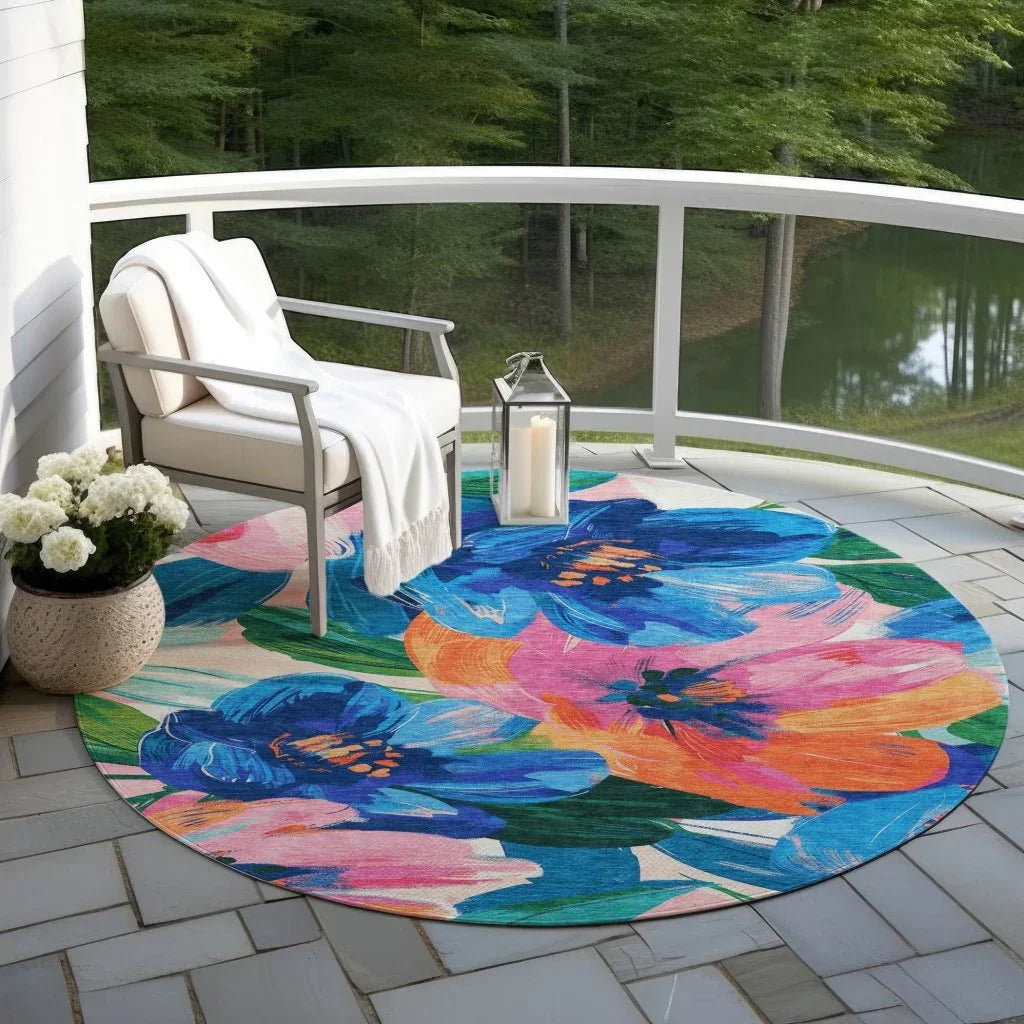 Braidea Blue Washable Indoor - Outdoor Rug - LOOMLAN - LOOMLAN Rugs - Outdoor Rugs