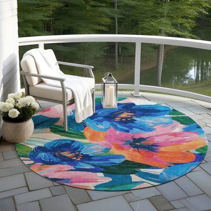 Braidea Blue Washable Indoor - Outdoor Rug - LOOMLAN - LOOMLAN Rugs - Outdoor Rugs