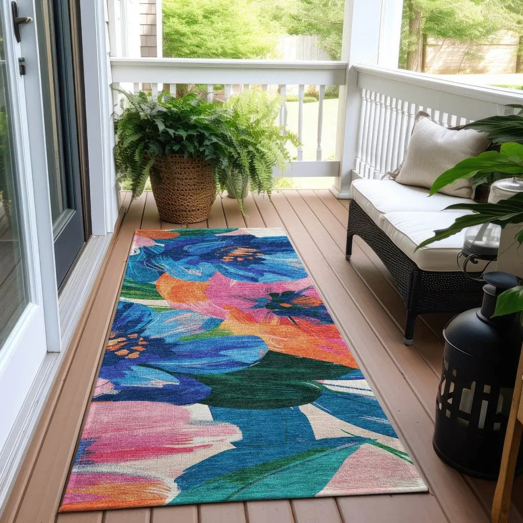 Braidea Blue Washable Indoor - Outdoor Rug - LOOMLAN - LOOMLAN Rugs - Outdoor Rugs