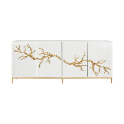 Branch Wooden White Cabinet - LOOMLAN - Chelsea House - Accent Cabinets