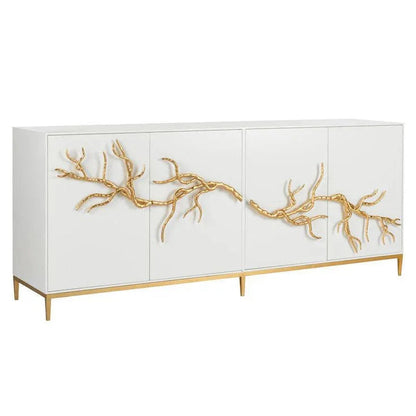 Branch Wooden White Cabinet - LOOMLAN - Chelsea House - Accent Cabinets