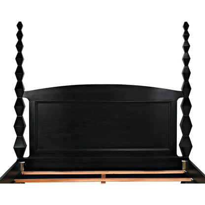 Brancusi Black Wooden Bed Frame - LOOMLAN - Noir - Beds