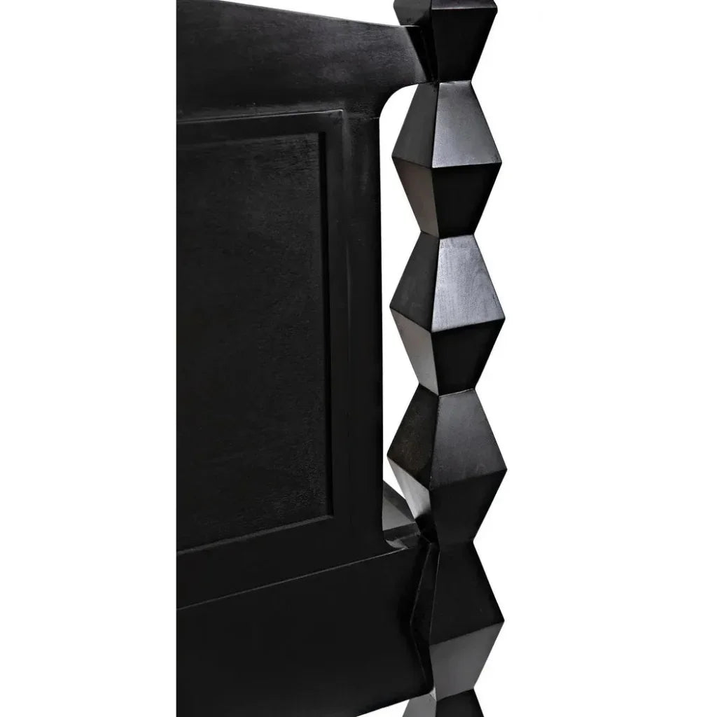 Brancusi Black Wooden Bed Frame - LOOMLAN - Noir - Beds